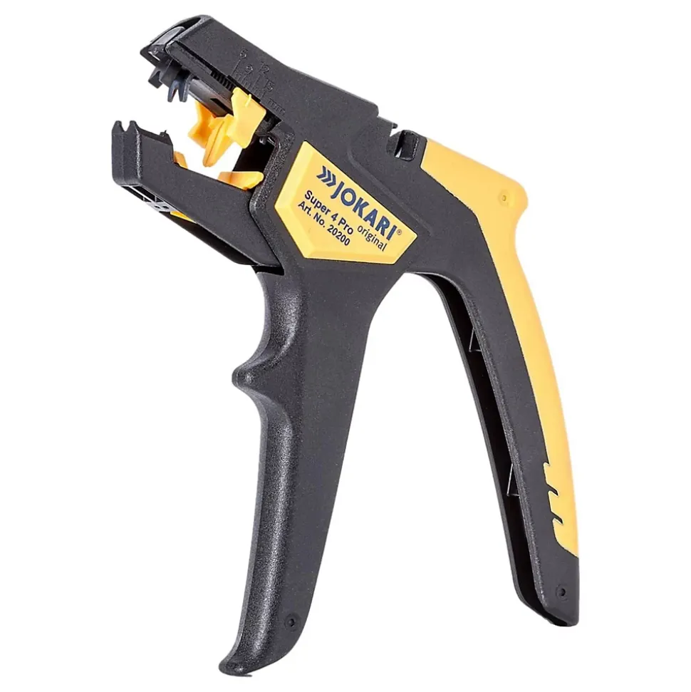 20200 - Pince à Dénuder Automatique Jokari Super 4 Pro - Fil 0,2 à 6mm² - Butée Réglable 6 à 15mm + Coupe Fil
