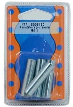 4 adaptateurs Ø8 mm axe lisse Bar plus