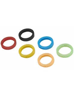6 anneaux de clé, noir, bleu, vert, rouge, jaune, orange - THIRARD