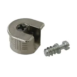 2 assembleurs Zamak nickelé ø20 x H. 12,5 mm