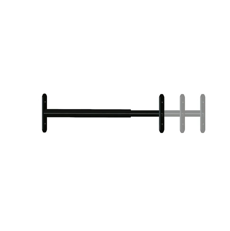 1 barreau télescopique de fenêtre, acier gris anthracite, Afbat, L.48 à 90cm