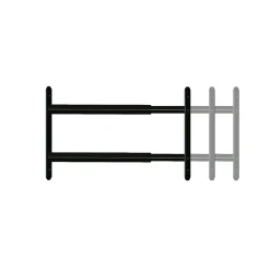 2 barreaux télescopiques de fenêtre, acier gris anthracite, Afbat, L.48 à 90 cm