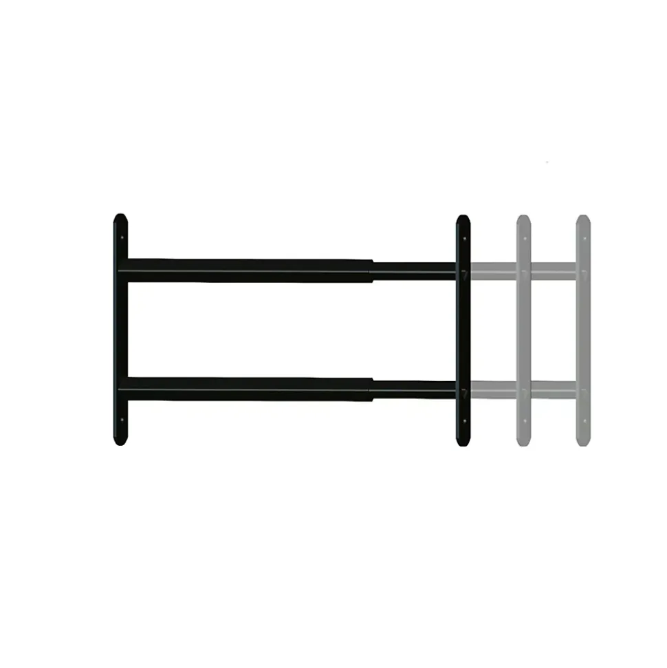 2 barreaux télescopiques de fenêtre, acier gris anthracite, Afbat, L.48 à 90 cm