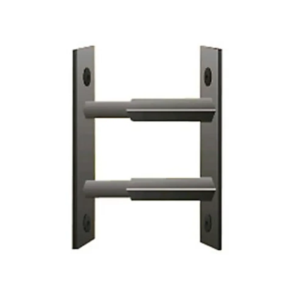 2 barreaux télescopiques de fenêtre, acier noir, Mottez, L.30-55 cm