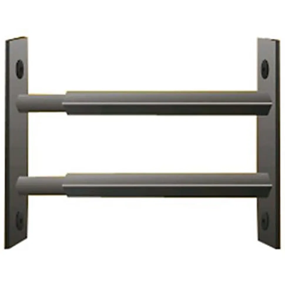 2 barreaux télescopiques de fenêtre, acier noir, Mottez, L.99 à 188 cm