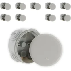 10 Boîte dérivation IP55 diamètre 70x35mm Zenitech