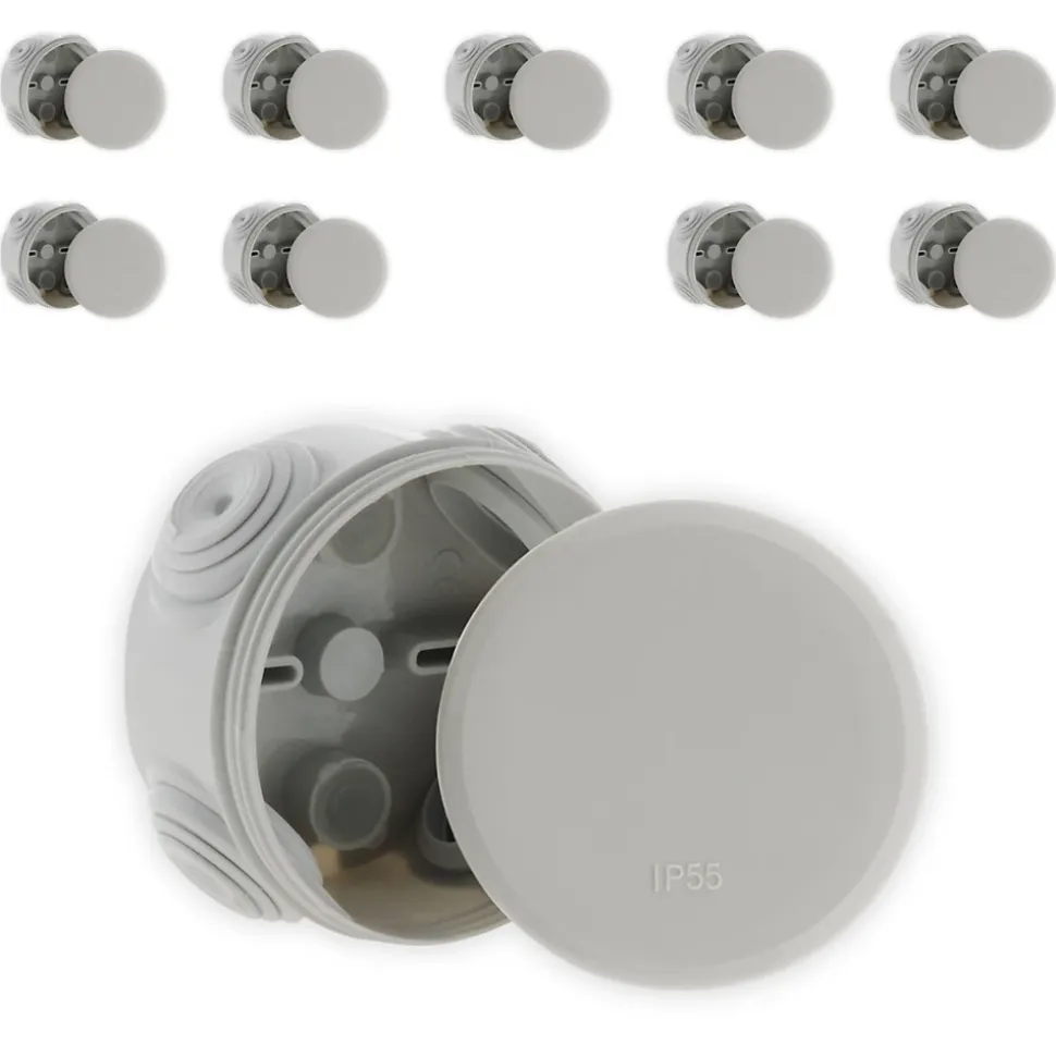 10 Boîte dérivation IP55 diamètre 70x35mm Zenitech