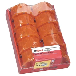 10 boîtes d'encastrement Legrand 1 poste multimatériau