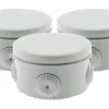 3 boîtes dérivation IP55 diamètre 80x40mm Zenitech
