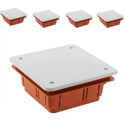 5 boîtes dérivation 92x92x45mm Zenitech