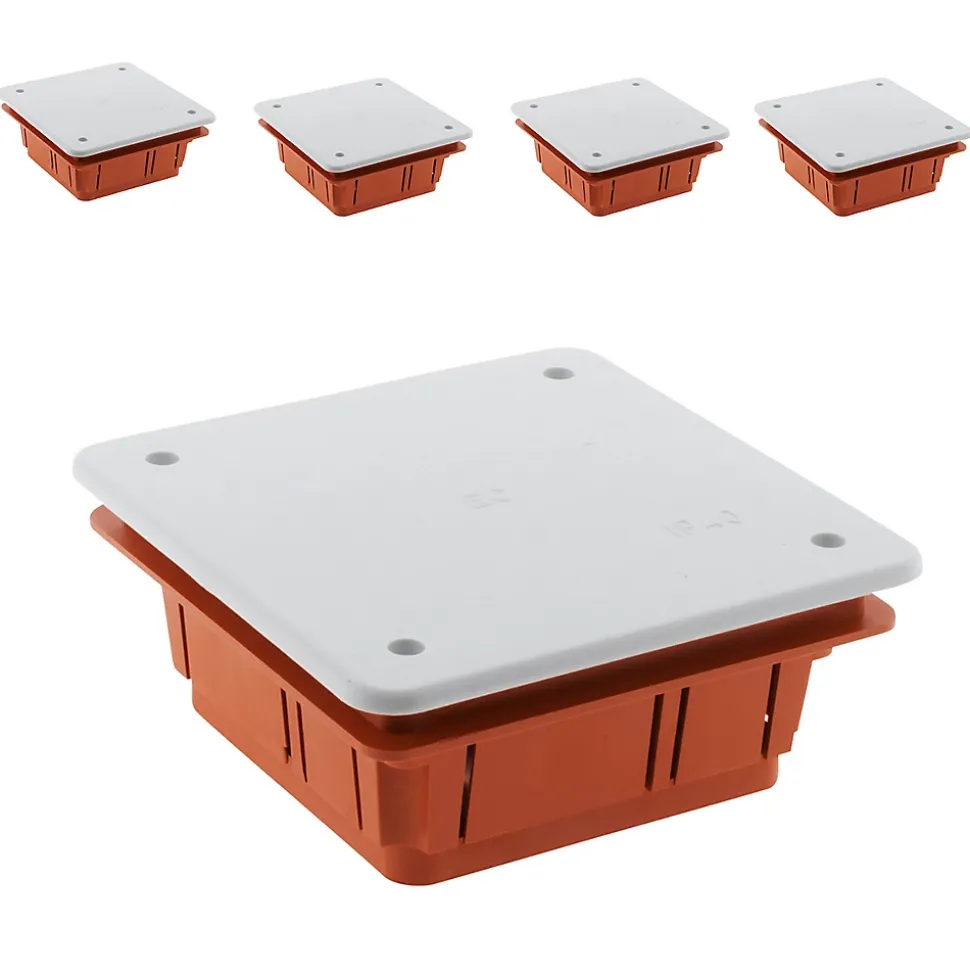 5 boîtes dérivation 92x92x45mm Zenitech
