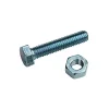 4 boulons tête hexagonale acier zingué Diall Ø10 x 100 mm