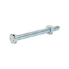10 boulons tête héxagonale acier zingué 10 x 120 mm