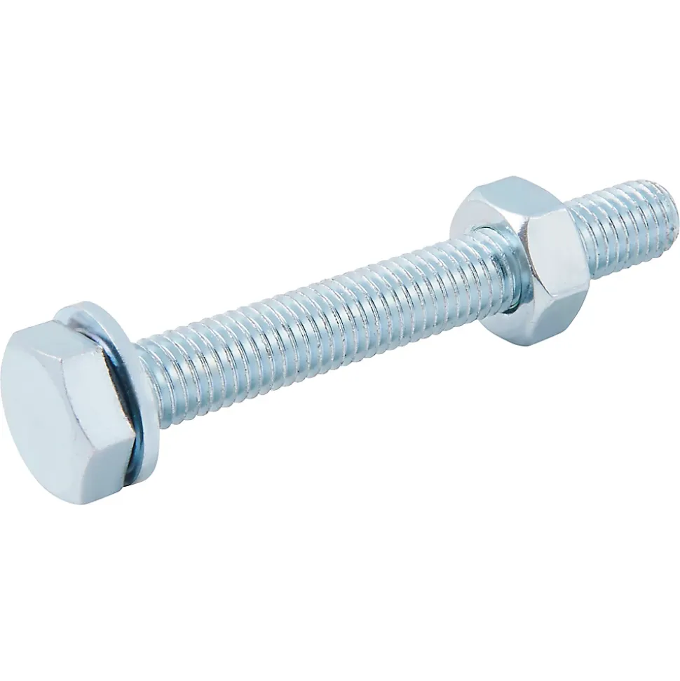 500 boulons tête héxagonale avec écrous et rondelles - assortiment