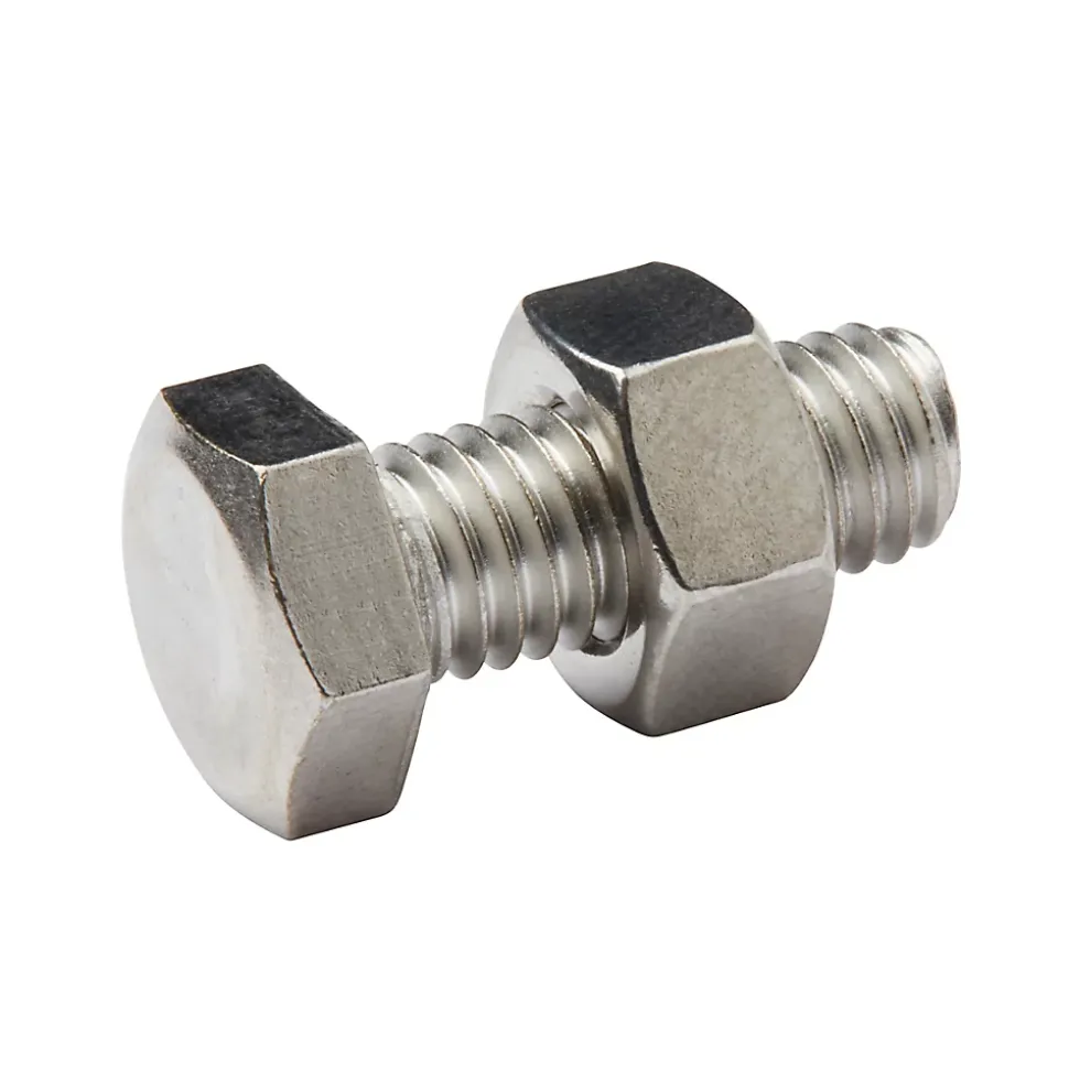 10 boulons tête héxagonale inox 8 x 20 mm