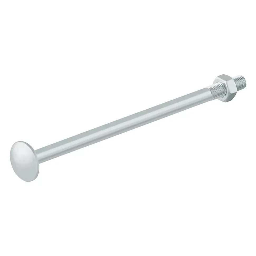 5 boulons tête ronde collet carré 7 x 130 mm