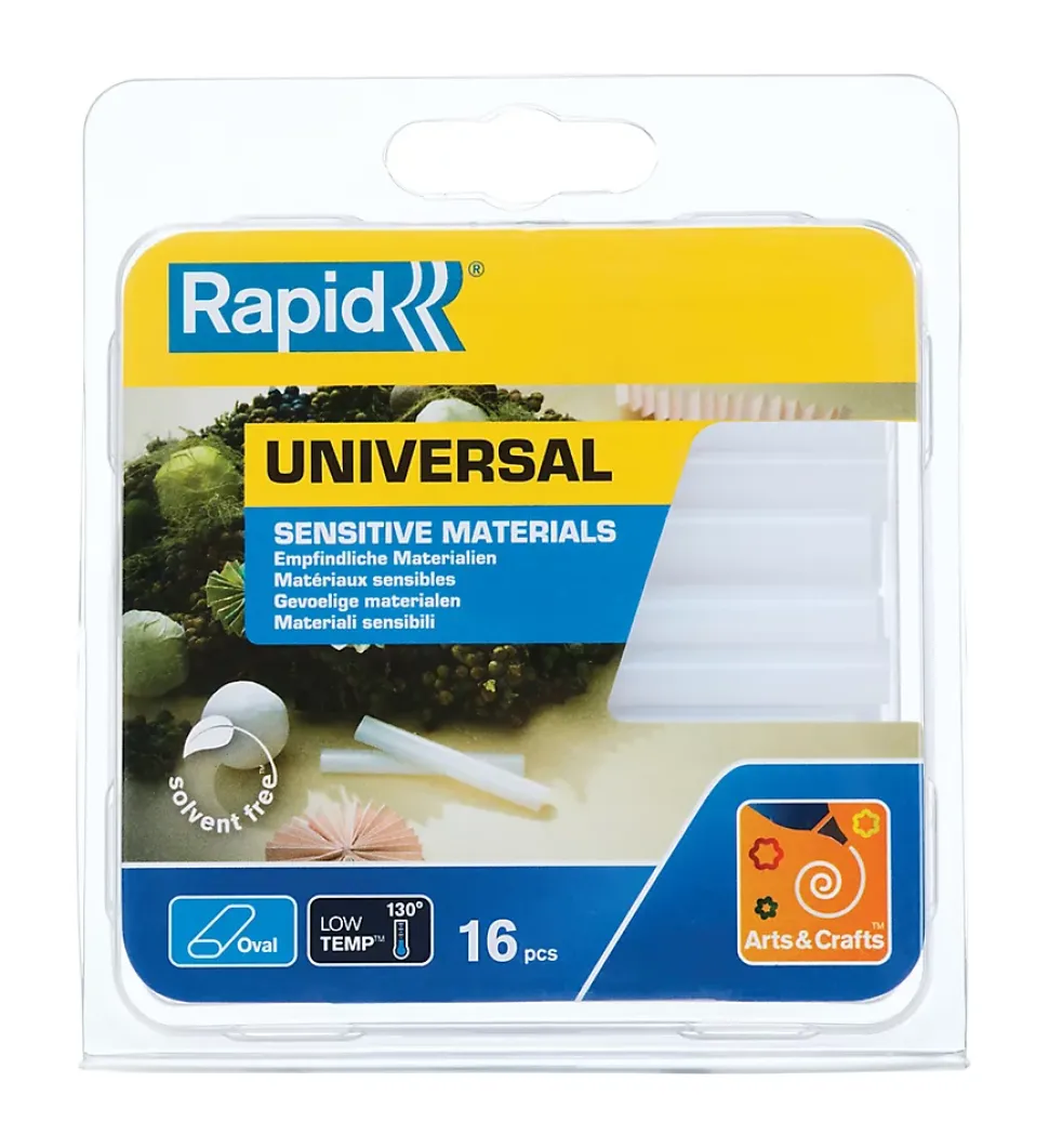 16 Bâtons de colle transparente universelle ovale Rapid