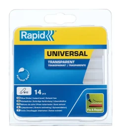 14 Bâtons de colle transparente universelle 12 mm Rapid 125 G