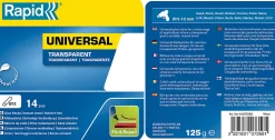 14 Bâtons de colle transparente universelle 12 mm Rapid 125 G