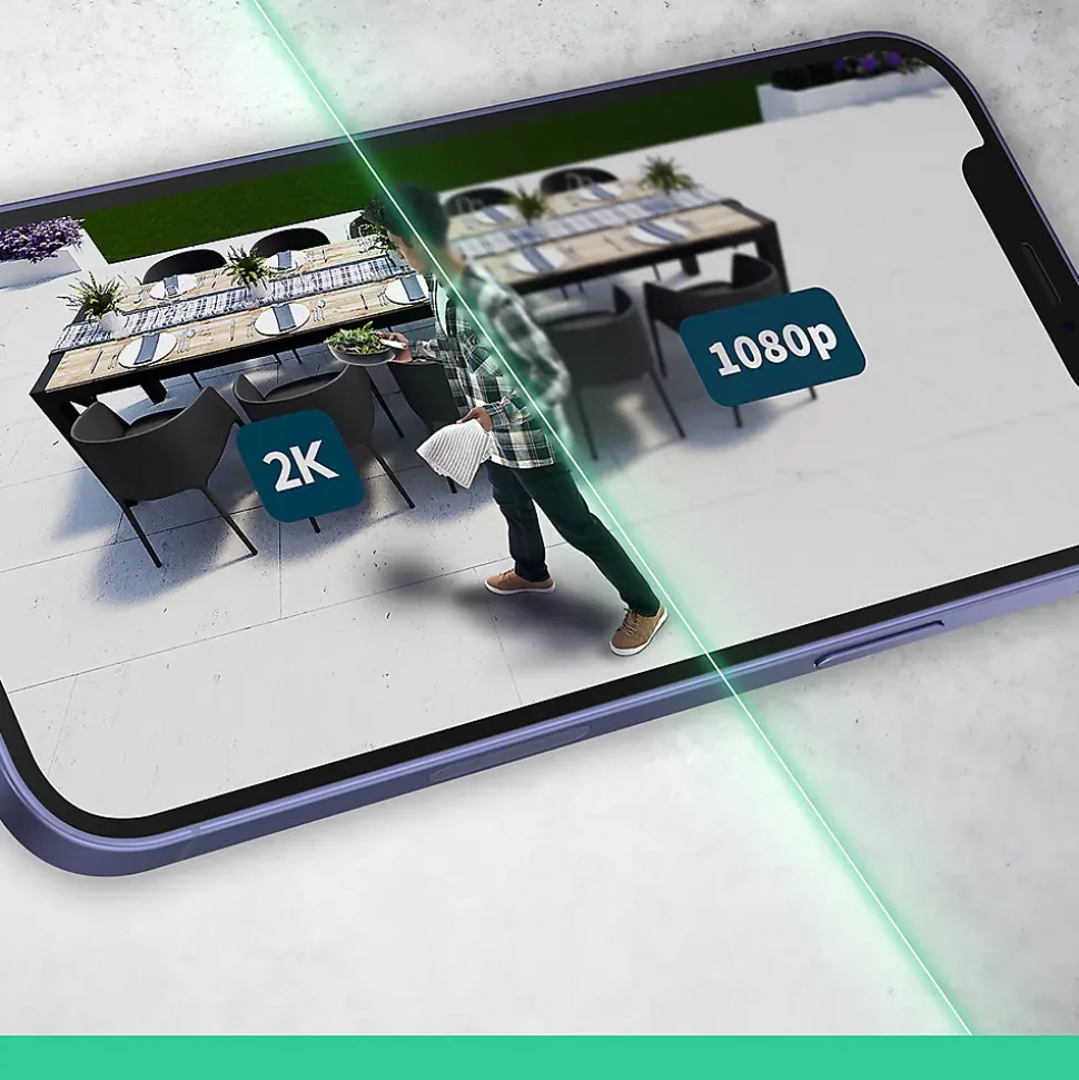 2 caméras de vidéosurveillance extérieures 2K blanches Arlo Essential2
