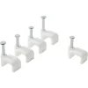 25 cavaliers plats en nylon pour câble de 2 x 0,75 mm² Diall blanc