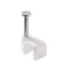 25 cavaliers pour câble électrique 2 fils 4 mm blanc