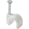 25 cavaliers ronds en nylon Diall ø 5 à 6 mm blanc