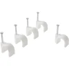 25 cavaliers ronds en nylon ø 10 à 11 mm Diall blanc