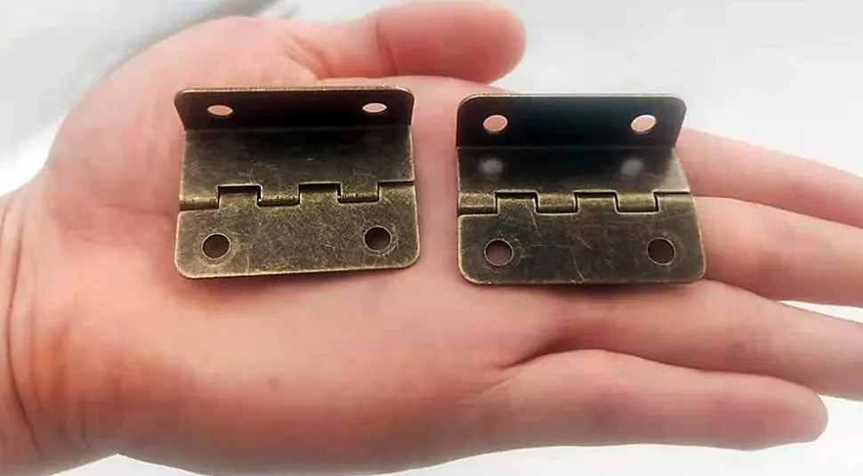 2 charnières décoratives pliantes pour portes, armoires, meubles et bijoux vintage