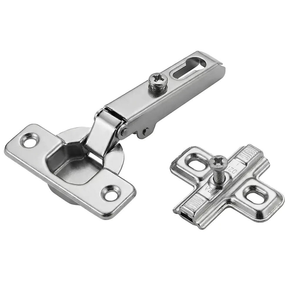 2 charnières invisibles key hole recouvrable acier nickelé Diall Ø26 mm 92°