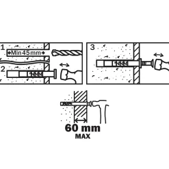 10 chevilles à frapper Diall nylon CS PZ Ø8x100mm