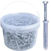 200 Chevilles à Frapper NHS D. 8 x Lt. 60 mm avec Vis Tête Fraisée (en seau) - D-Work