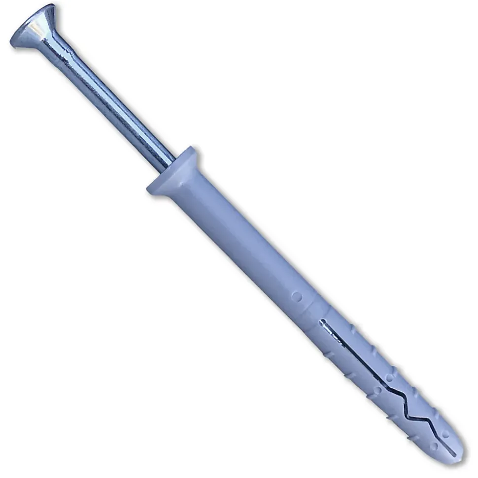 200 Chevilles à Frapper NHS D. 8 x Lt. 80 mm avec Vis Tête Fraisée (en seau) - D-Work
