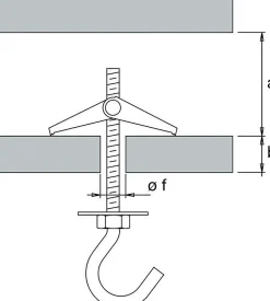 2 chevilles à ressort pour charges moyennes Fischer M4x80mm
