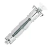 12 chevilles corps creux acier zingué Spyder M6 13mm + vis tête fraisée blanches