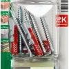 18 chevilles Fischer Duopower 3 diam 6-8-10mm avec vis