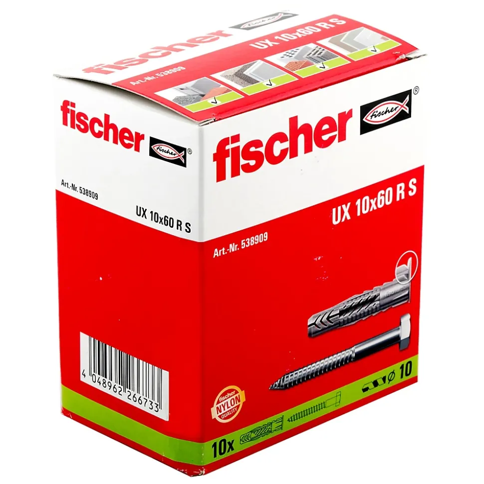 10 chevilles universelles Fischer Ø10x60mm