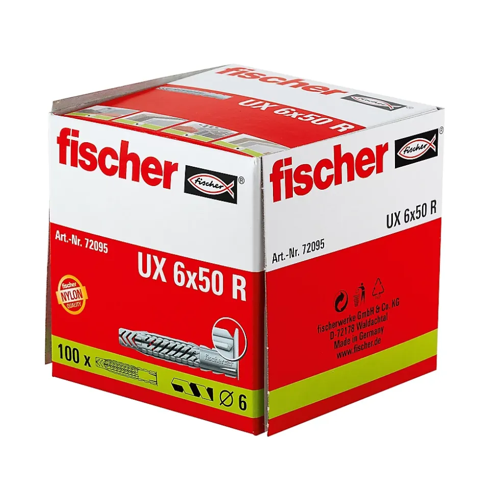100 chevilles universelles Fischer Ø6x50mm