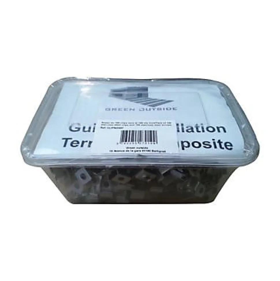 100 clips et vis inox pour lame de terrasse composite alvéolaire Greendeck R