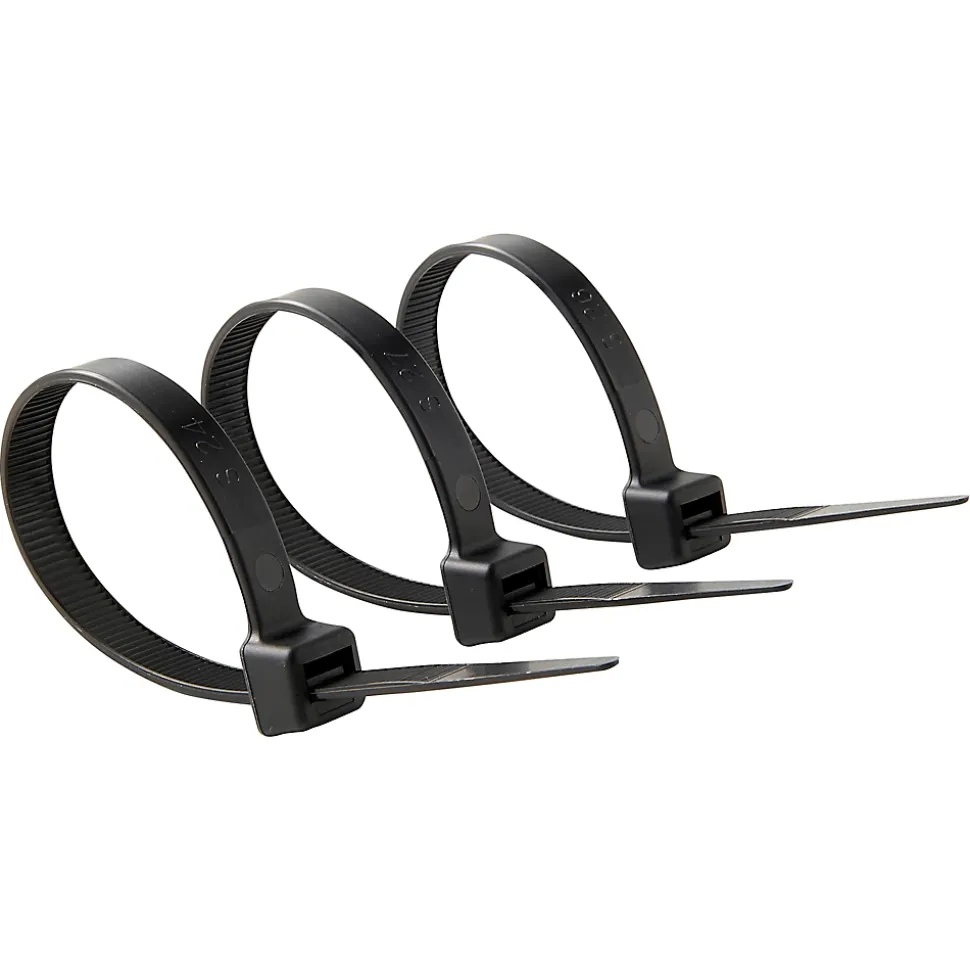 25 colliers de serrage en nylon Diall 9 x 200 mm noir