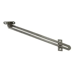 2 Compas coulisseaux à glissière droite/gauche acier nickelé L.200 mm x l.17 mm