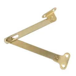 2 Compas coulisseaux avec arrêt droite/gauche acier laiton L. 150 mm x l.10 mm