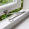 2 Compas coulisseaux sans arrêt droite/gauche acier nickelé L.300 mm x l.10 mm