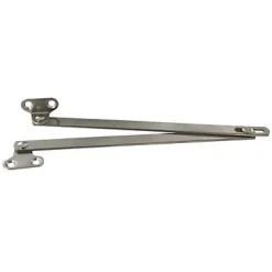 2 Compas coulisseaux sans arrêt droite/gauche acier nickelé L.300 mm x l.10 mm