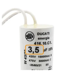 2 Condensateurs, 3,5 uF, à Connecteurs, pour Moteur Volet Roulant Bubendorff