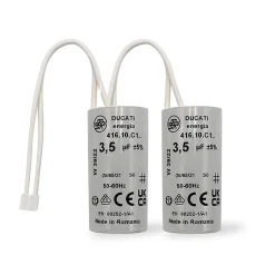 2 Condensateurs, 3,5 uF, à Connecteurs, pour Moteur Volet Roulant Bubendorff