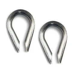2 cosse-coeur en Inox ø 8 mm Acier inoxydable