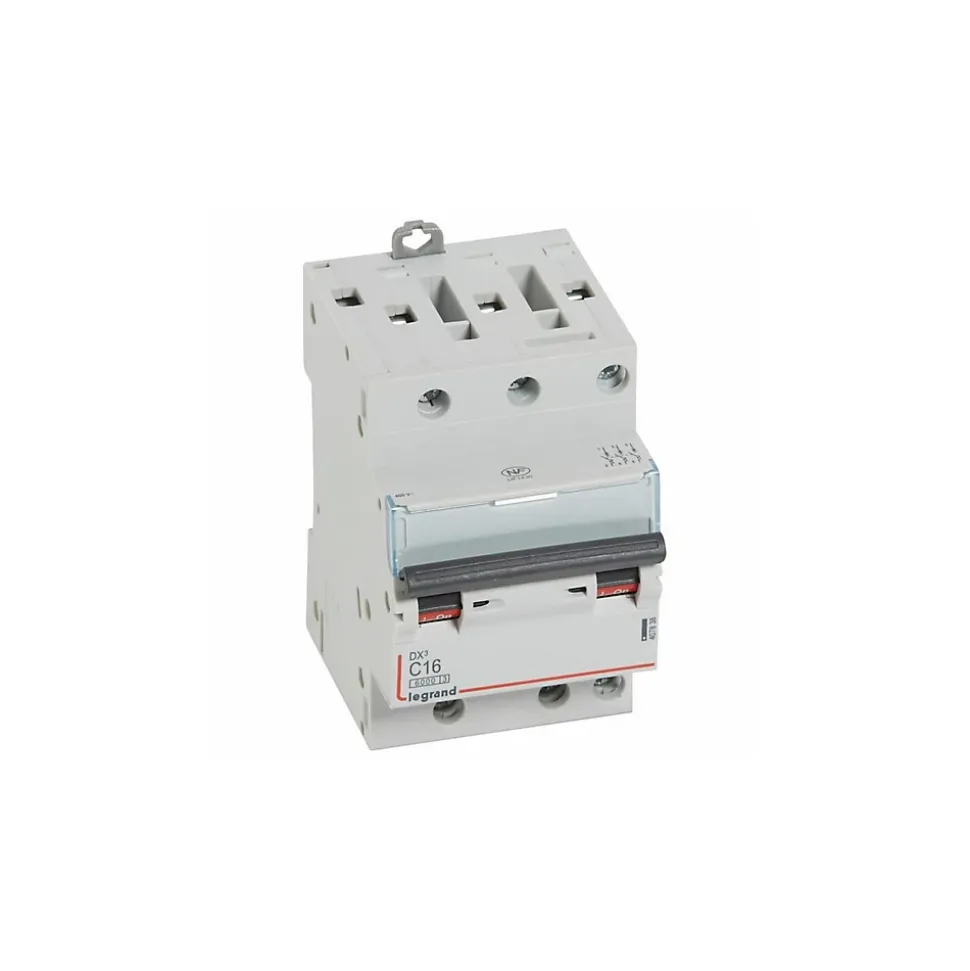 407838 Disjoncteur Tripolaire 16a - 3p Courbe C - 6/10ka - à Vis - Legrand Dx3