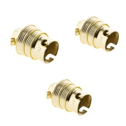 3 douilles B22 acier laitonné Zenitech