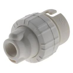3 douilles B22 en nylon avec 1 bague - Blanc - Zenitech